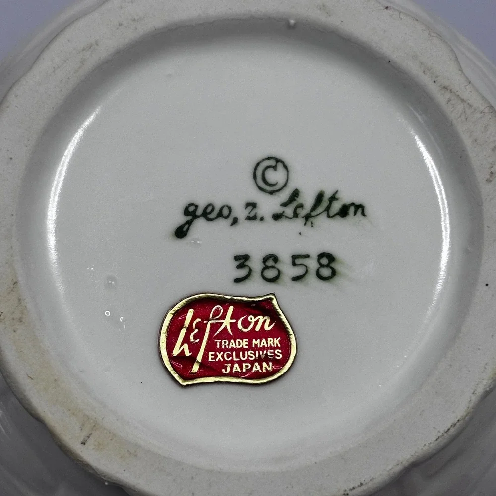 Vintage Lefton Daisy Jam Honey Pot 3858 Basketweave Ceramic Jar with Spoon Japan